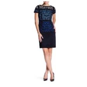 Antonio Melani Blue Ombré Laser Cut Dress